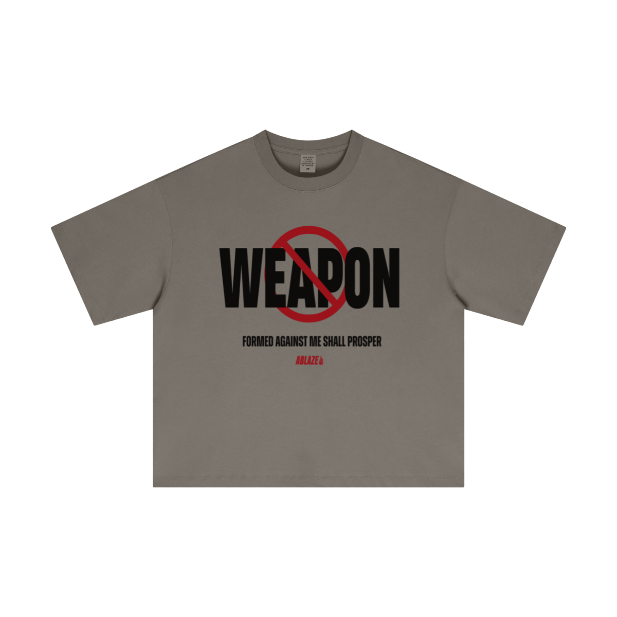 230GSM Men's Combed Cotton Plain Knit Boxy T-Shirt Coffee Gray