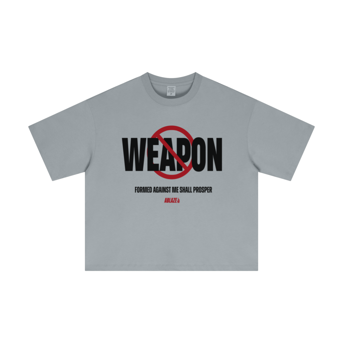 230GSM Men's Combed Cotton Plain Knit Boxy T-Shirt Cigarette Gray