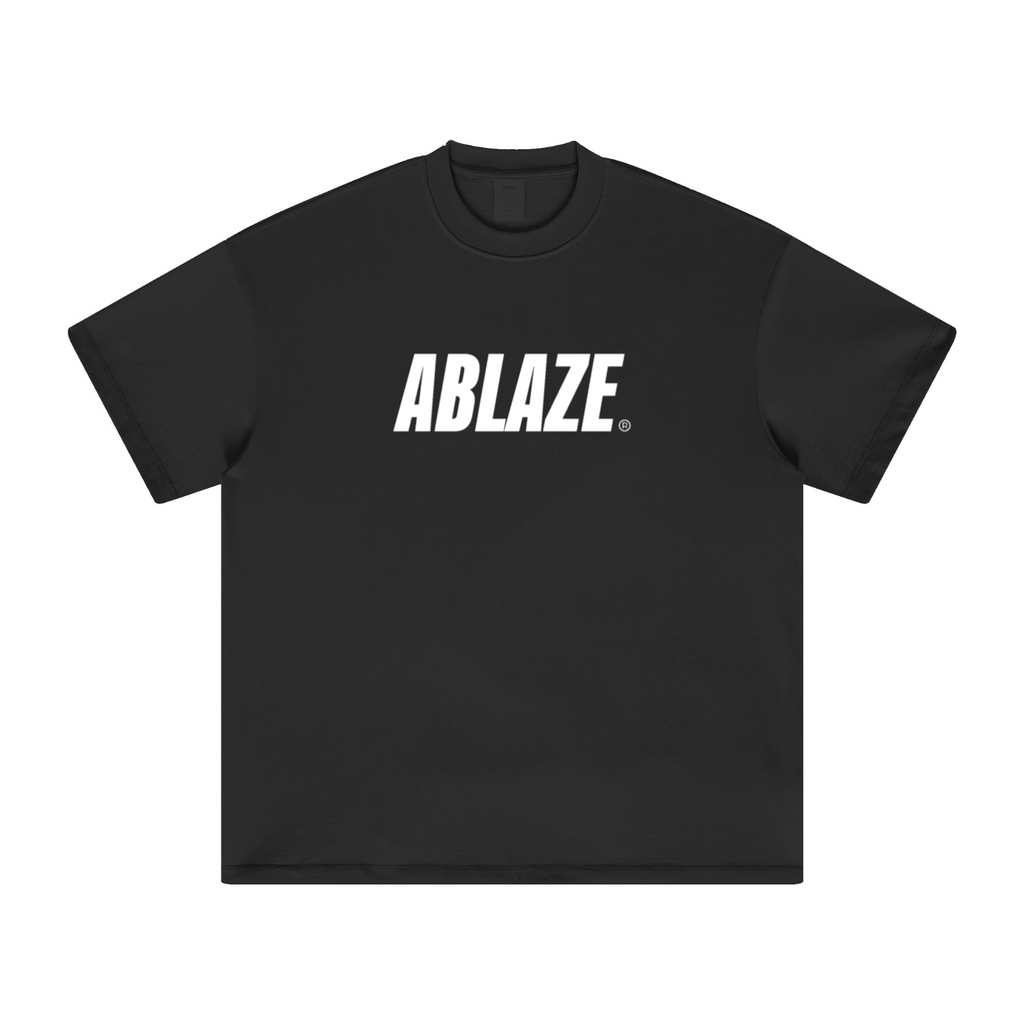 305GSM Unisex All-Over Print Crew Neck T Shirt Black